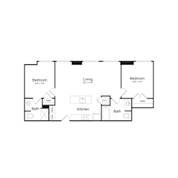 2 beds, 2 baths, 937 sqft, $2,141
