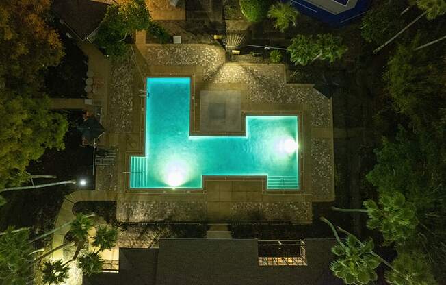 Aerial View of Community Swimming Pool at Fountains at Lee Vista Apartments in Orlando, FL.