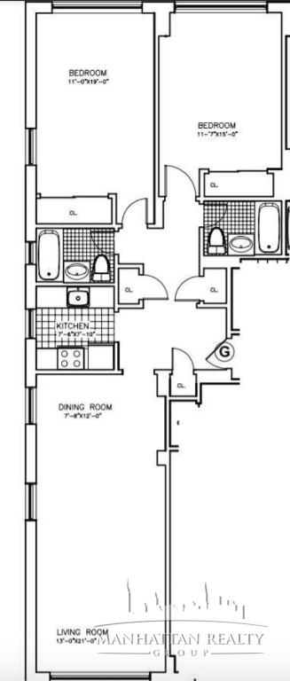 2 beds, 2 baths, 1,200 sqft, $7,700, Unit 8B