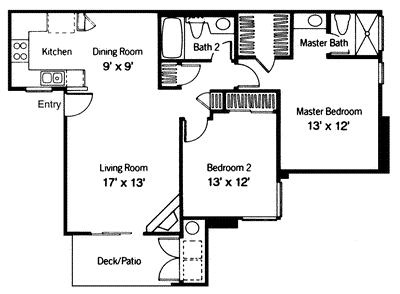 2 beds, 2 baths, 950 sqft, $2,930