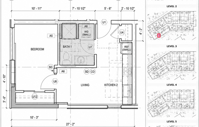1 bed, 1 bath, 493 sqft, $1,545, Unit 211