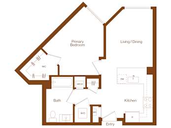 1 bed, 1 bath, 668 sqft, $2,421