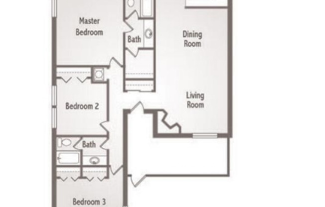 3 beds, 2 baths, 1,204 sqft, $1,995, Unit 1997F