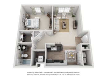 1 bed, 1 bath, 750 sqft, $1,335