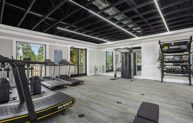 Fitness Center with treadmills