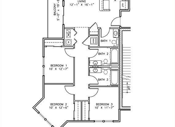 3 beds, 2.5 baths, 1,232 sqft, $2,697, Unit 302