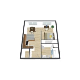 Studio, 1 bath, 500 sqft, $770