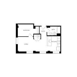 1 bed, 1 bath, 616 sqft, $1,281