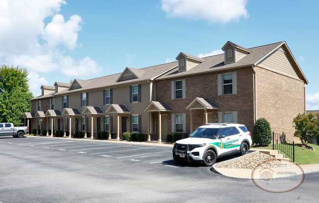 The front of a two bedroom apartment home.