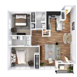 2 beds, 2 baths, 1,045 sqft, $2,050