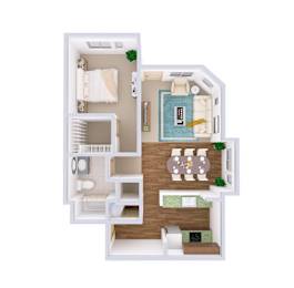 1 bed, 1 bath, 873 sqft, $1,600