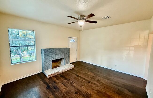 Newly renovated home with all the modern touches: Wood-laminate floors, Stainless Steel Appliances, New Cabinets and Countertops, Large Bedrooms & Backyard