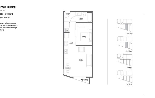 1 bed, 1 bath, 516 sqft, $2,295, Unit 308