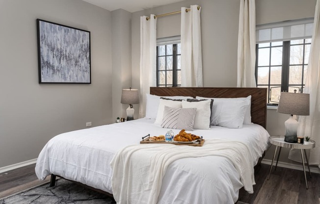 Spacious Bedroom With Comfortable Bed at Park Heights by the Lake Apartments, Chicago, IL, 60649