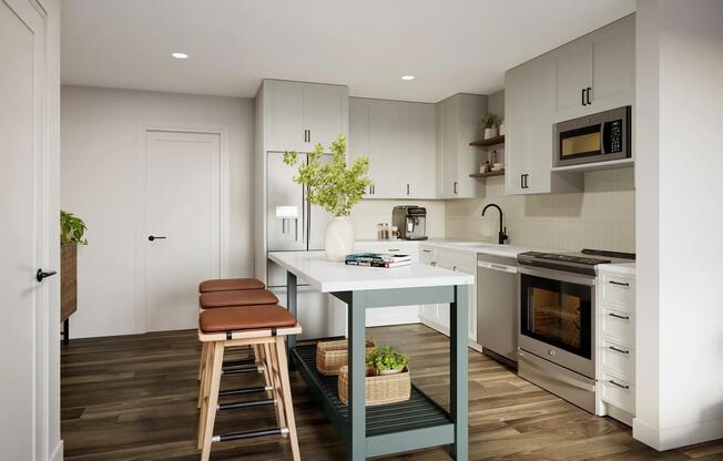 Sleek style meets function with matte black hardware, ENERGY STAR® stainless steel appliance package, and tile backsplash.