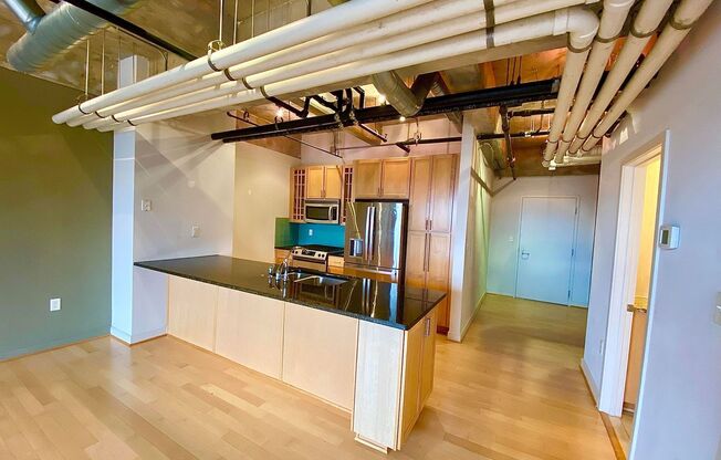 Stunning Industrial-Contemporary One Bedroom Condo- Parking included!