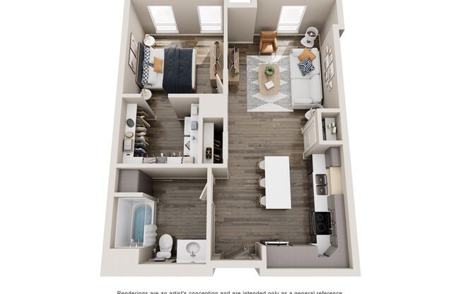 1 bed, 1 bath, 688 sqft, $1,295, Unit 1621-530