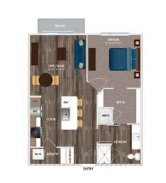 1 bed, 1 bath, 725 sqft, $1,135