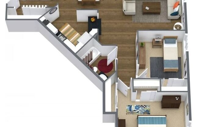 2 beds, 1 bath, 710 sqft, $1,500, Unit # 1604