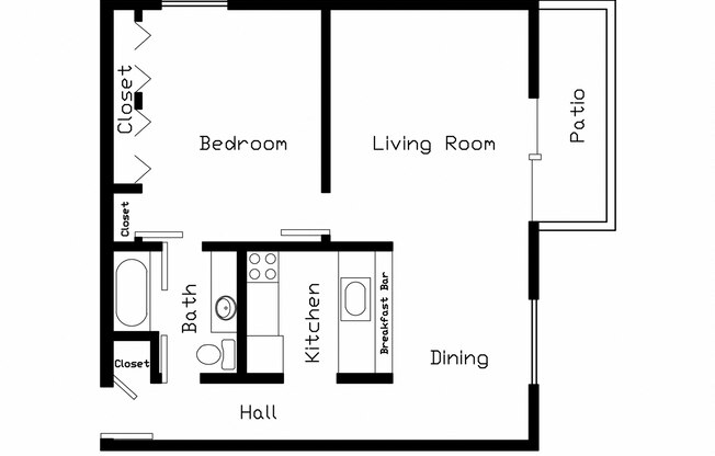 1 bed, 1 bath, $1,195