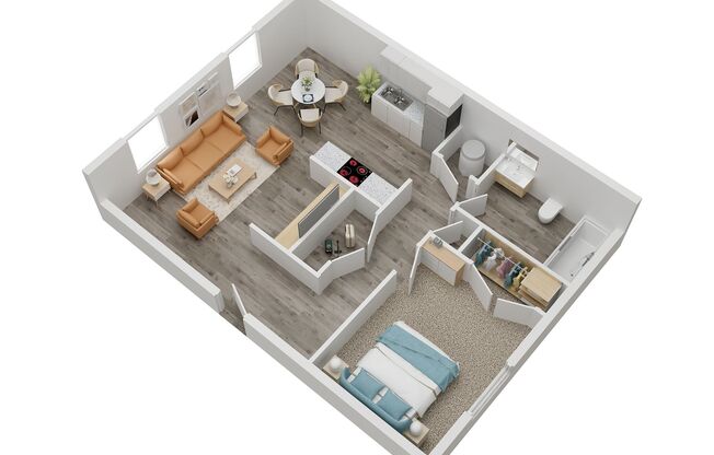 1 bed, 1 bath, 620 sqft, $850, Unit 41