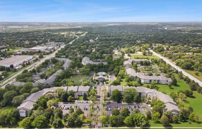 Aerial Community View at Audenn Apartments, Bloomington, MN