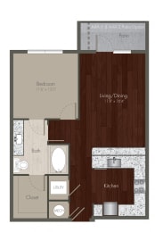 1 bed, 1 bath, 720 sqft, $1,692