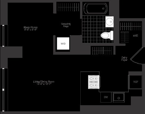 Studio, 1 bath, $4,822, Unit 6Y
