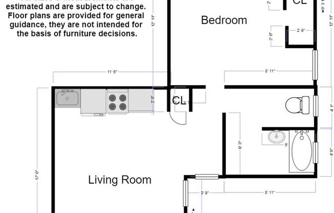 1 bed, 1 bath, 410 sqft, $1,599, Unit 3510 Louisa St. #06