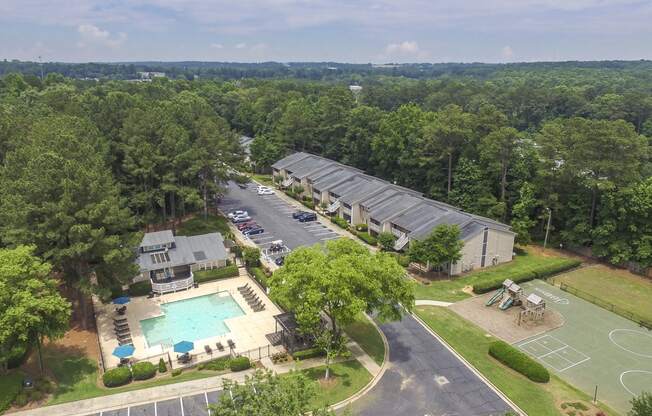 Aerial at Harvard Place Apartment Homes by ICER, Lithonia, Georgia