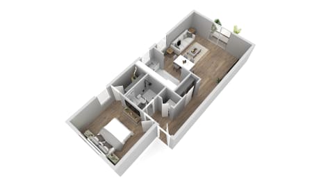 1 bed, 1 bath, 640 sqft, $2,176