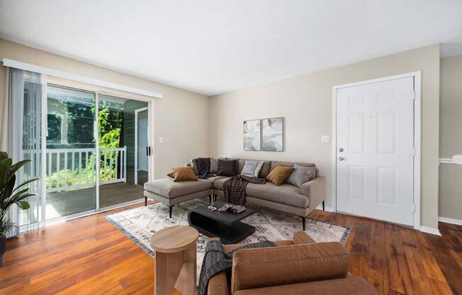 Living Area with Patio Walkout