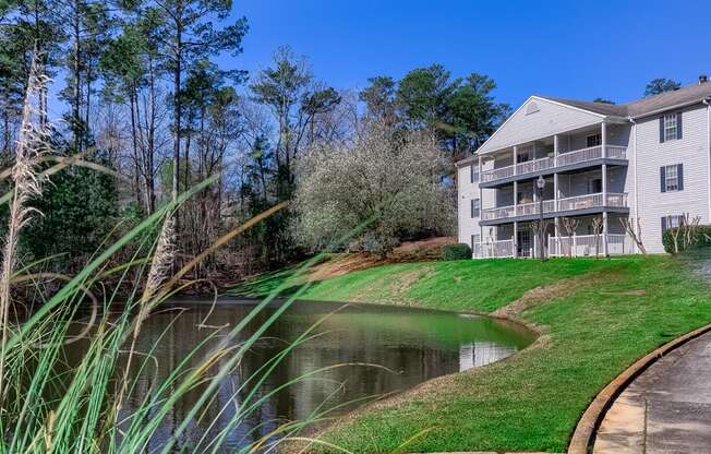 Northwood Place Apartments Meridian MS Exterior with Pond