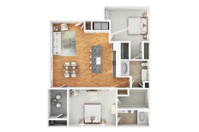 2 beds, 2 baths, 1,140 sqft, $1,784
