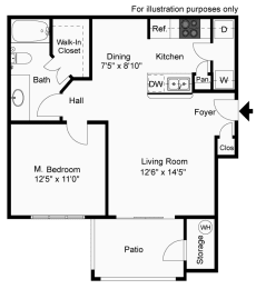 1 bed, 1 bath, 707 sqft, $1,283