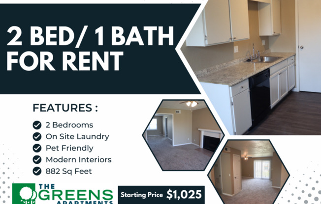 2 beds, 1 bath, 882 sqft, $1,025, Unit 9307C