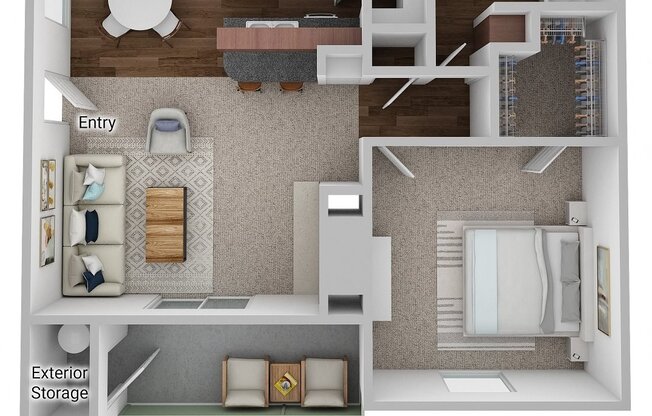 1 bed, 1 bath, 730 sqft, $890