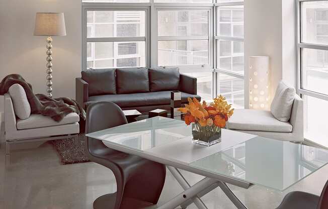 Modern Living Room at The DeSoto Apartments, Washington, DC