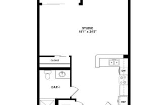 Studio, 1 bath, 475 sqft, $2,367