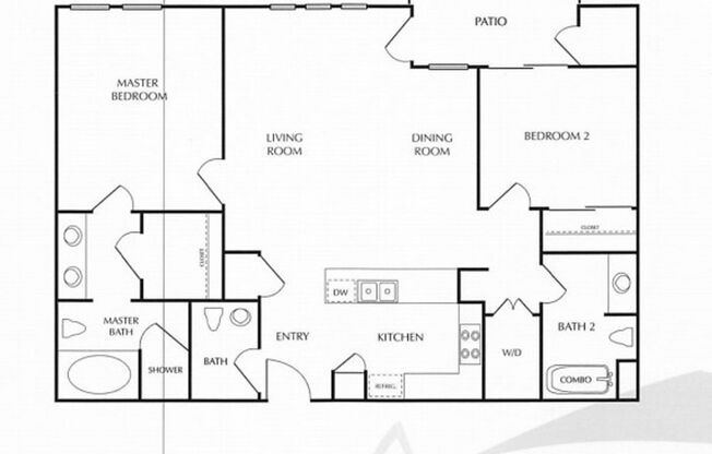 2 beds, 2.5 baths, 1,259 sqft, $3,200, Unit 8700-103