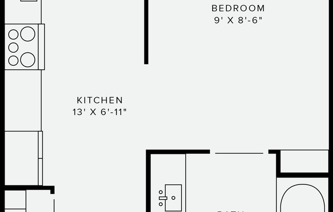 Studio, 1 bath, 500 sqft, $1,491