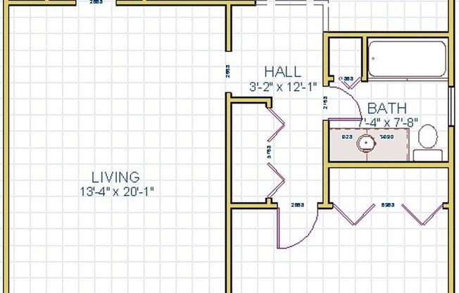 1 bed, 1 bath, 840 sqft, $1,275, Unit 205