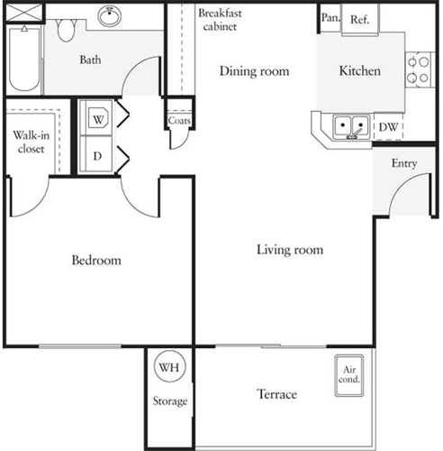1 bed, 1 bath, 790 sqft, $3,184, Unit 0117