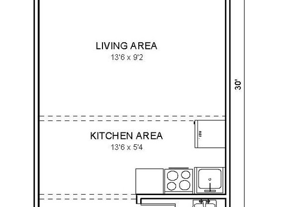Studio, 1 bath, 400 sqft, $1,195, Unit 109