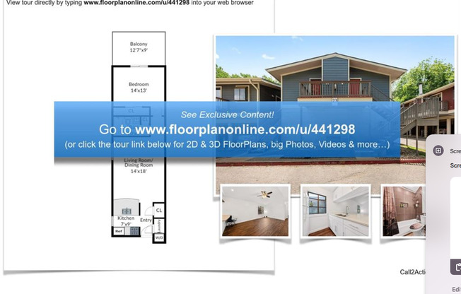 1 bed, 1 bath, $1,500, Unit # 2054