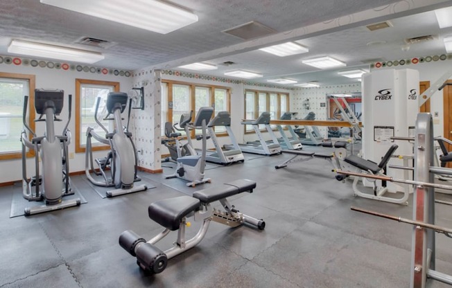 Well Equipped Fitness Center at Hunt Club Apartments, Integrity Realty, Copley, 44321