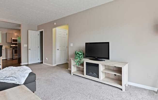 Bright and open living room at Heritage Hill Estates Apartments, Cincinnati, Ohio 45227