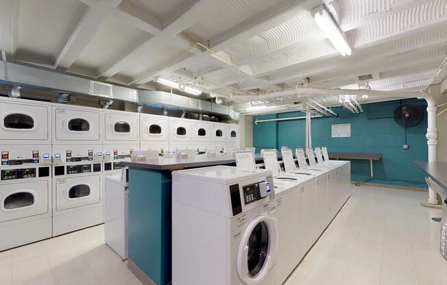 Laundry facility at Bridgeyard Apartments in Alexandria, VA