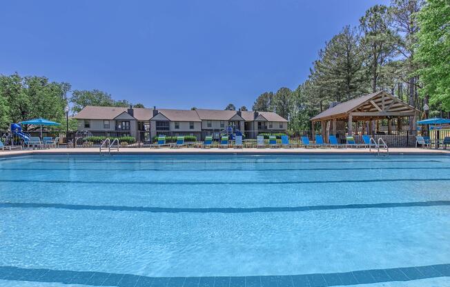 Resort lifestyle at the pool at Madison Landing at Research in Madison, AL