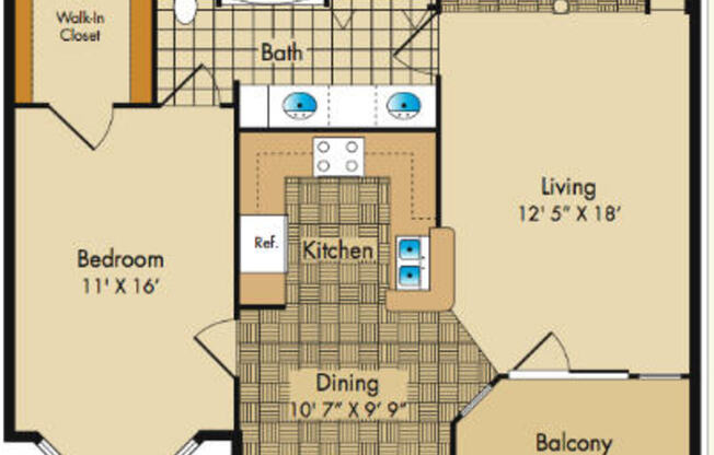 1 bed, 1 bath, 903 sqft, $1,885